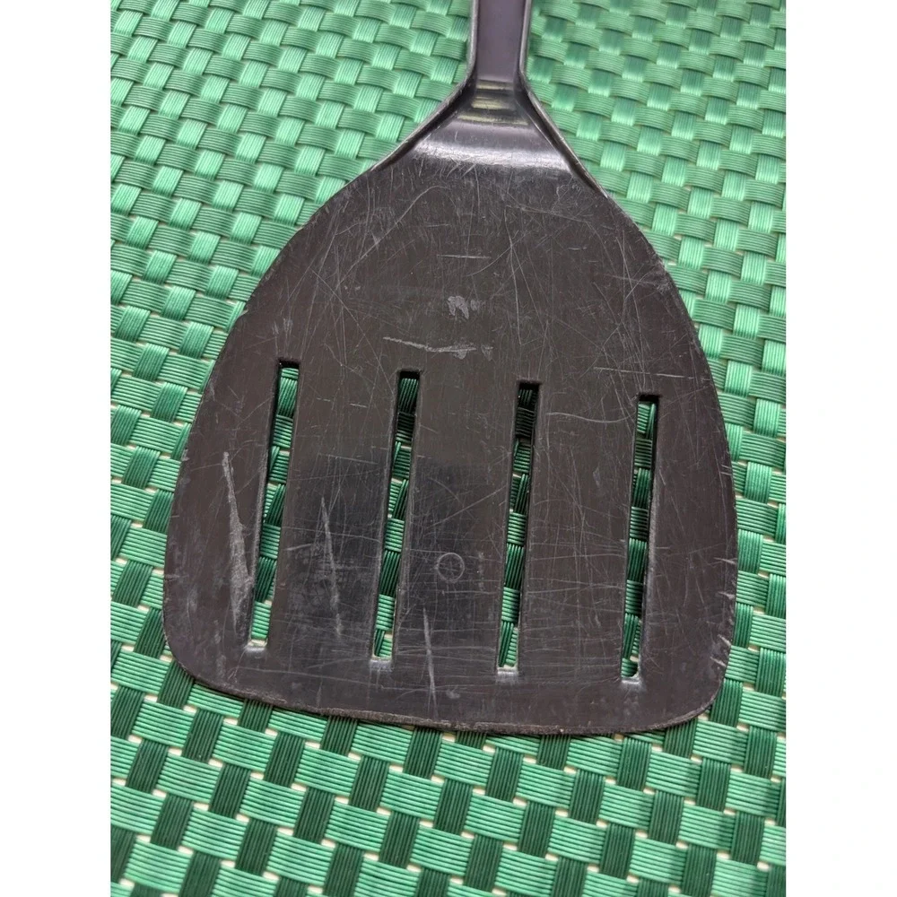 Tailor Made Slotted Spatula 4 Slot Flexible Black Nylon VTG Retro MCM Made USA